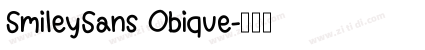 SmileySans Obique字体转换